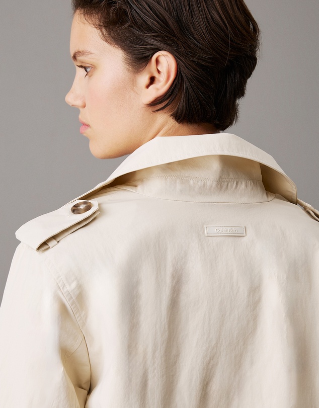 Calvin Klein - Loose Cropped Trench Jacket