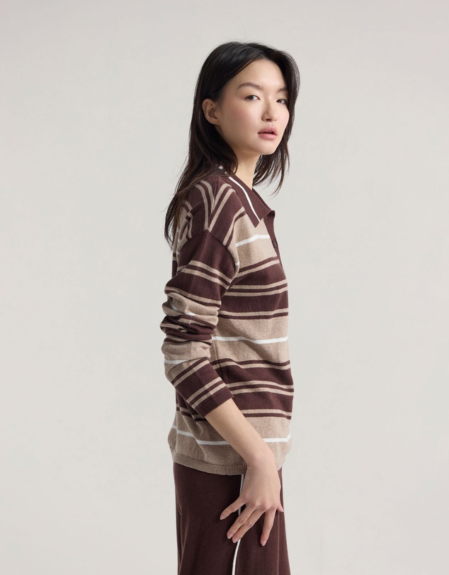 Oxford - Pip Striped Polo Knit