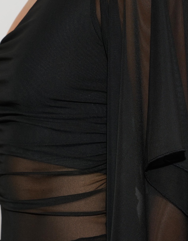 Dazie - Marcello One Shoulder Mesh Top