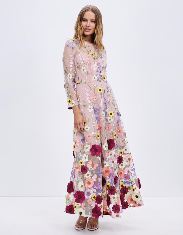 Romance by Honey and Beau - Bridgette Long Sleeve Maxi Dress