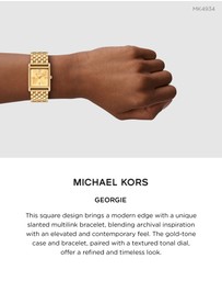 Michael Kors - Georgie Gold Tone Analogue Watch