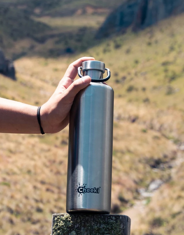 Tolu Australia - 1L Insulated Silver Water Bottle