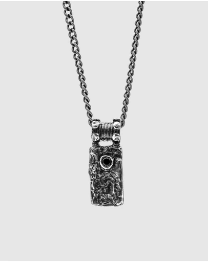 Haze & Glory - ICONIC EXCLUSIVE - Dark Shield Necklace in Oxidised 925 Silver