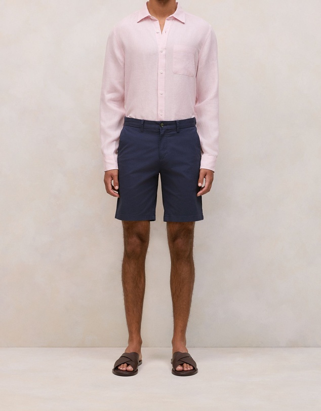 Trenery - Cotton Twill Chino Short in Navy