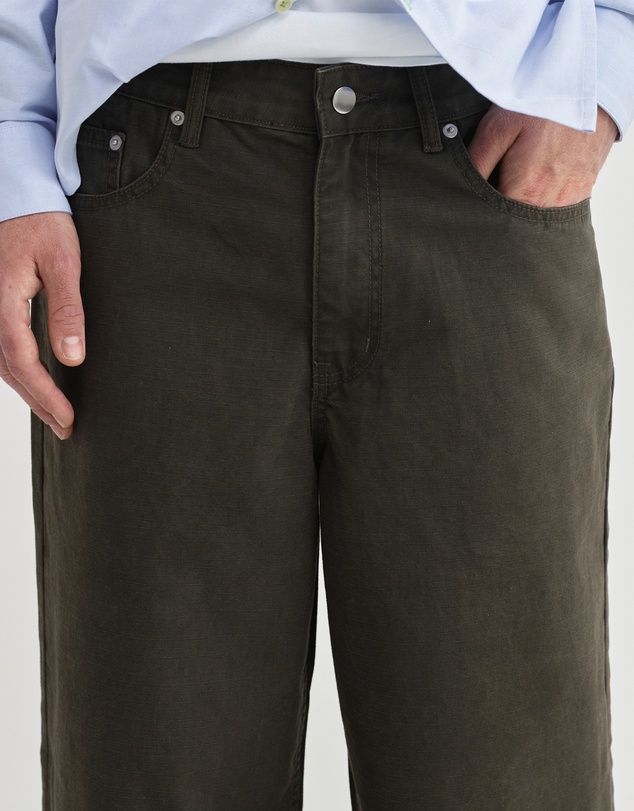 PSEUSHI - Loose Cut Cotton Carpenter Ripstop Pants