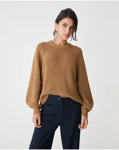 Forcast - Meg Crew Neck Rib Knit Jumper