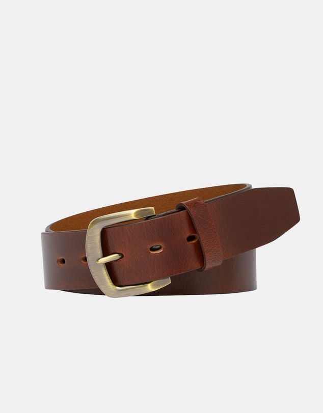 Buckle - Jumbuck. Australian Made Full Grain Natural Leather Belt. 38mm width.
