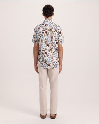 SABA - Evander Cotton Print Short Sleeve Classic Shirt