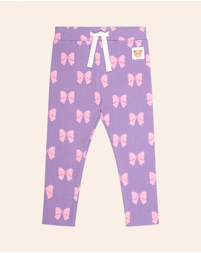 Huxbaby - Bow Rib Leggings - ICONIC EXCLUSIVE - Babies-Kids