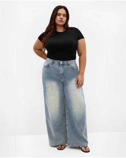 City Chic - Harley Fit Olivia Relaxed Wide Leg Jean