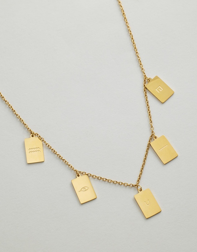 Carly Paiker - Hieroglyph Tag Necklace