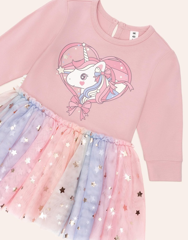 Huxbaby - Whimsical Unicorn Tulle Ballet Dress - Babies-Kids