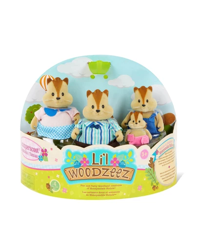 Lil Woodzeez - The Scamperscoot Chipmunk Family Mini Toy Animals