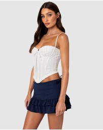 EDIKTED - Greca Striped Poplin Corset