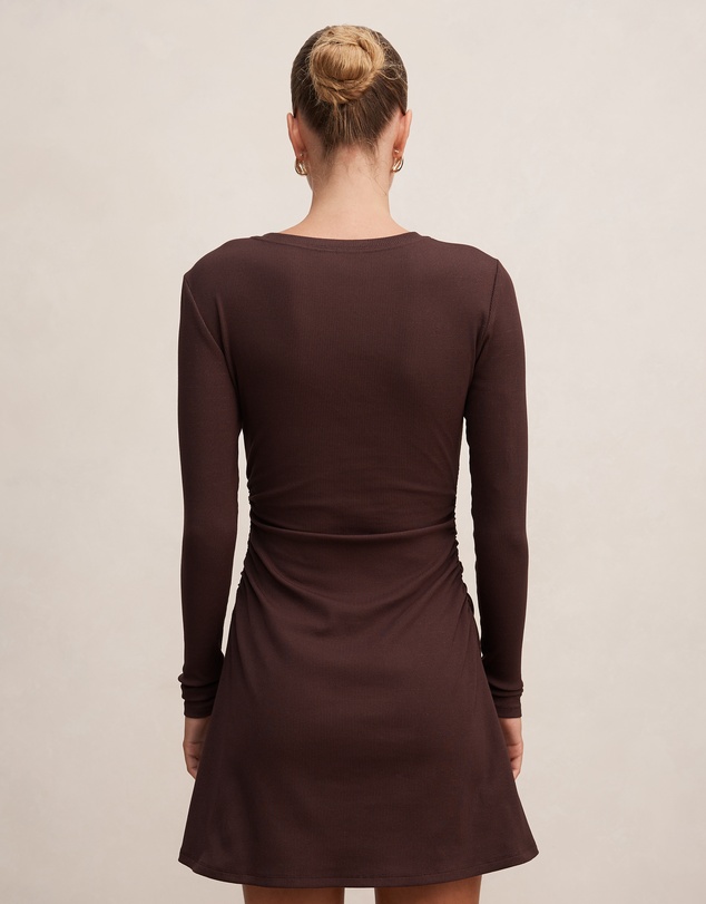 Forever New - Ash Long Sleeves Ribbed Mini Dress