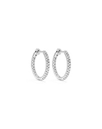 Michael Hill - Hoop Earrings With 0.25 Carat TW Of Diamonds in 10kt White Gold