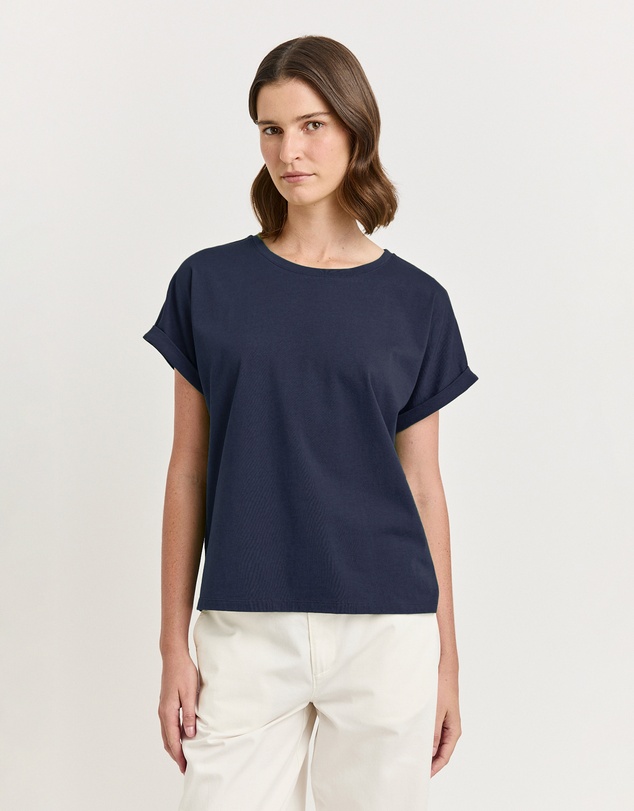 Toorallie - Roll Sleeve Organic Cotton Tee