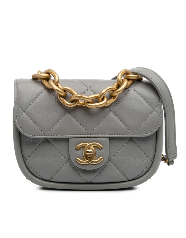 Pre-Loved by Azura Reborn - Pre-Loved CC Quilted Lambskin Rounded Flap