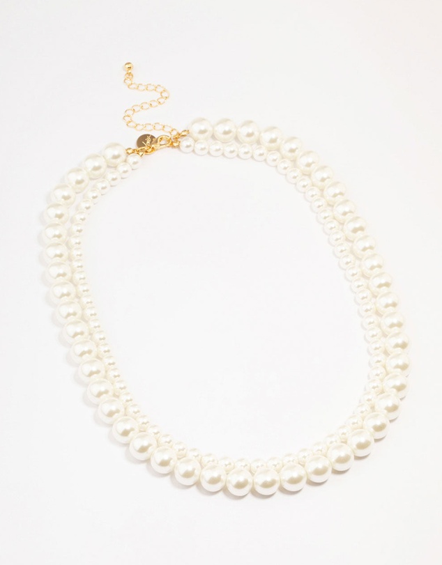 Lovisa - Gold Plated Freshwater Pearl Strand Necklace