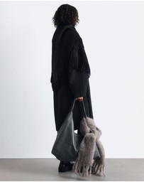 & Other Stories - Fringed Shawl Wool Coat