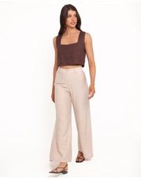 Petal & Pup - Lauren Wide Leg Pant - Beige
