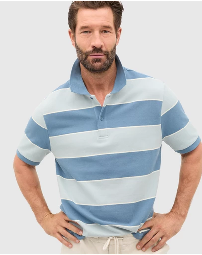 Seed Heritage - Stripe Pique Polo