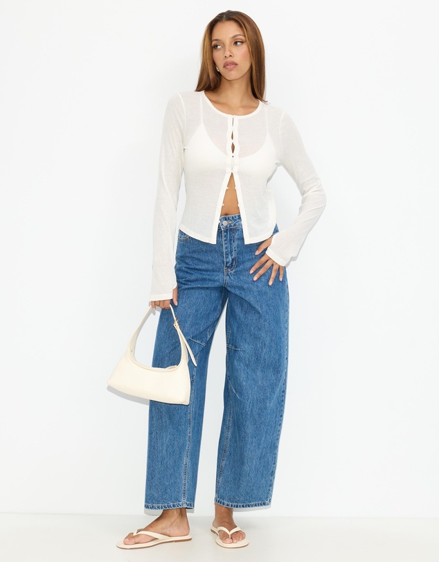 Dazie - Vienna Sheer Long Sleeve Top