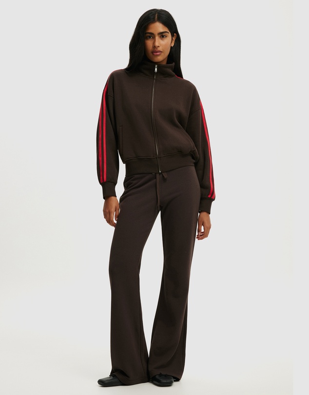 Cotton On - Funnel Neck Fleece Zip Through Sweat