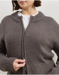 Atmos&Here Curvy - Zip Through Cardigan