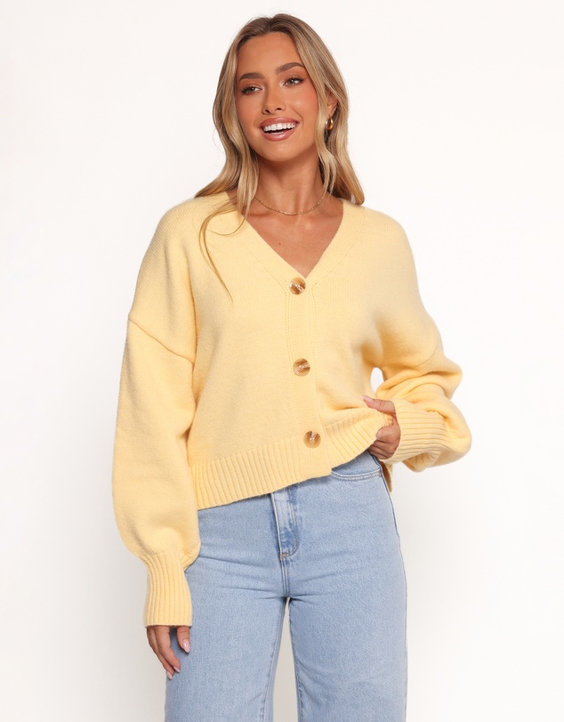 Petal & Pup - Isabel Button Front Cardigan - Yellow
