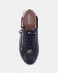 Mia Vita - Luna Zip Casual Sneaker - Black