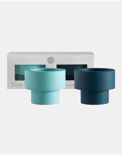 porter green - flipp sml silicone unbreakable candle holder set