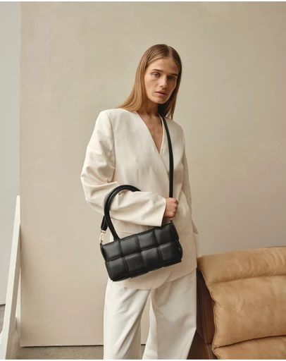 VESTIRSI - Margot Black Woven Baguette
