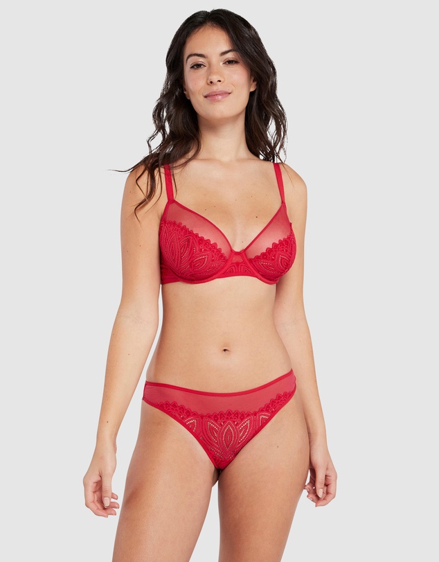 Sans Complexe - Lisa High Cut Brazilian Lace Brief