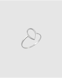 Ichu - Fine Open Tear Drop Ring