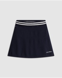 Tommy Hilfiger - Girls Logo Embroidery Rib-Knit Skirt - Teens