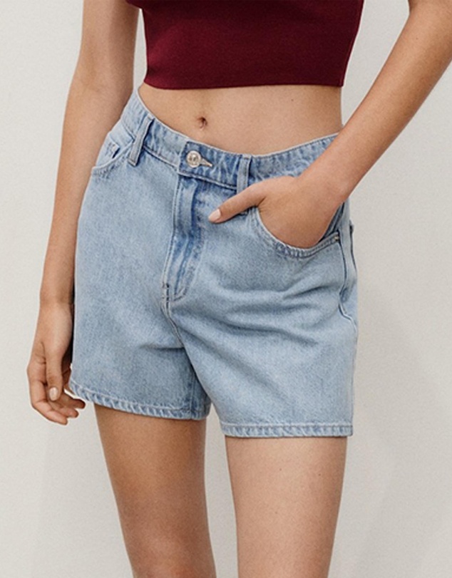 M.N.G - High-Rise Denim Shorts