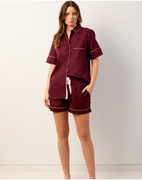 Wanderluxe Sleepwear - Bordeaux Boxer Set