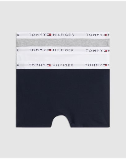 Grey Heather, White & Navy