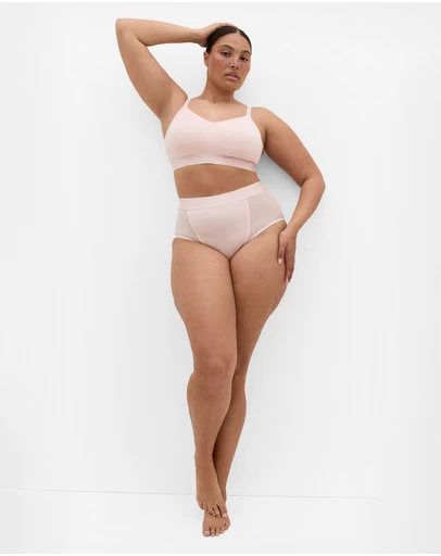 City Chic - Plus size Signature CCX Wireless Bra - pink icing