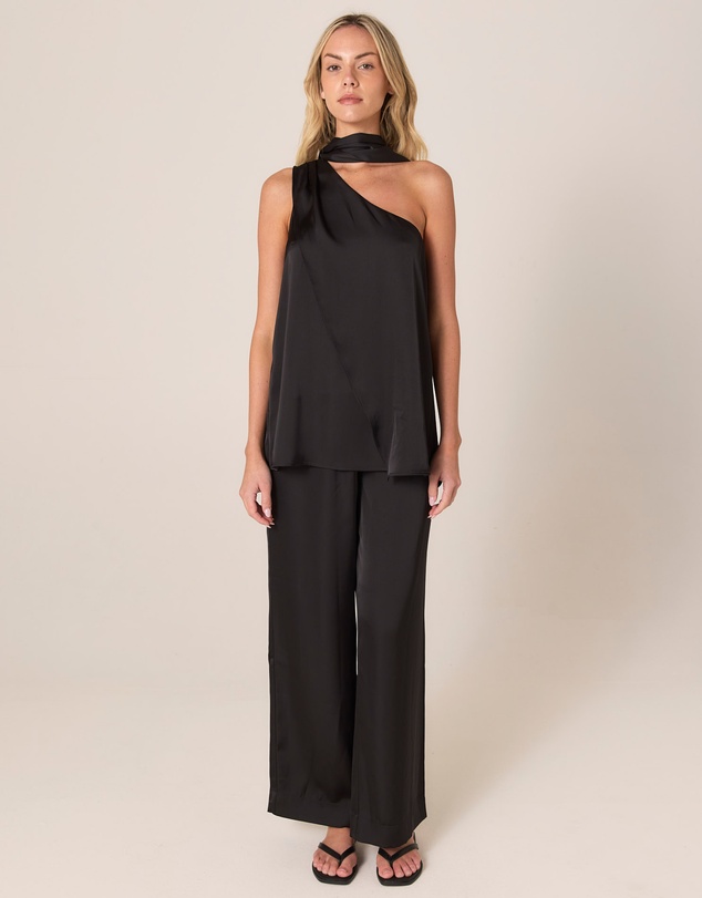 Fate + Becker - Dahlia Satin One Shoulder Top