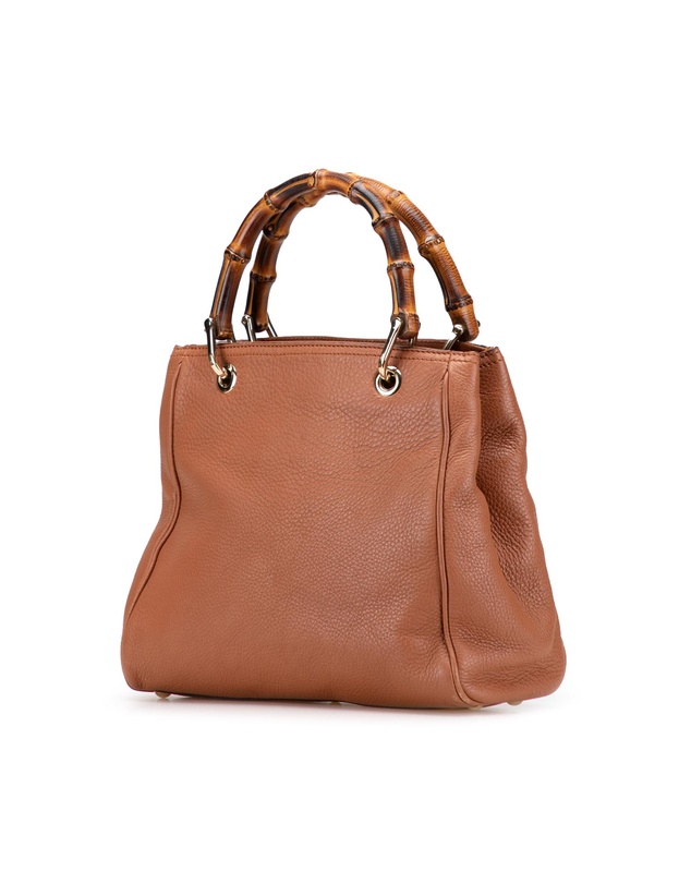Pre-Loved by Azura Reborn - Pre-Loved Small Calfskin Bamboo Shopper Satchel