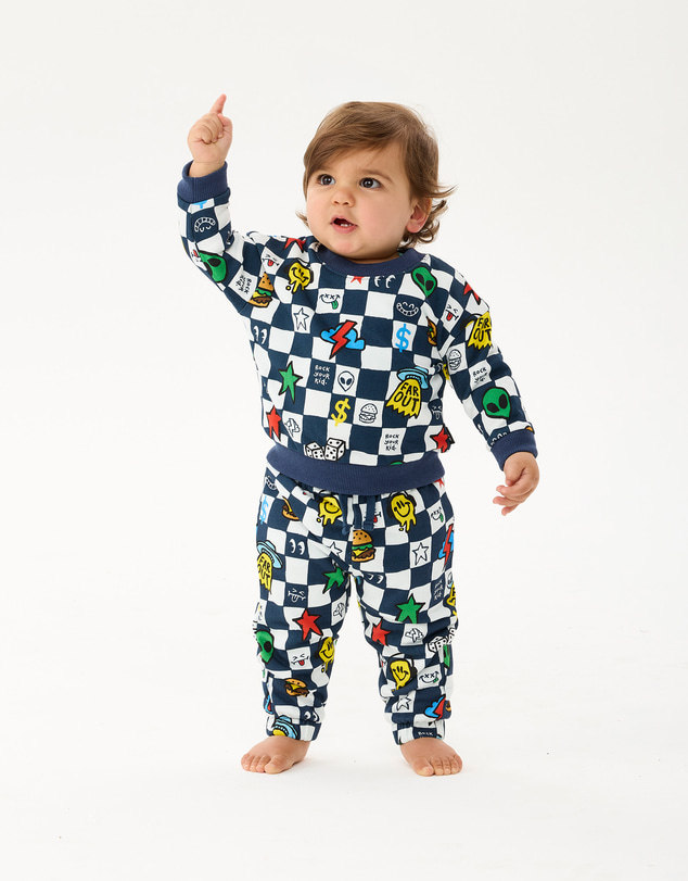 Rock Your Baby - Far Out Check Baby Alexander Track Pant