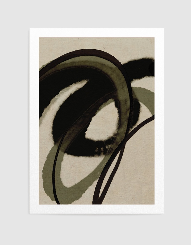 Olive et Oriel - Green Water Color No 2 by Treechild Art Print