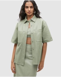 Seed Heritage - Leather Short Sleeve Shirt