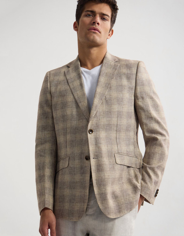 Oxford - Milton Linen Cotton Check Blazer