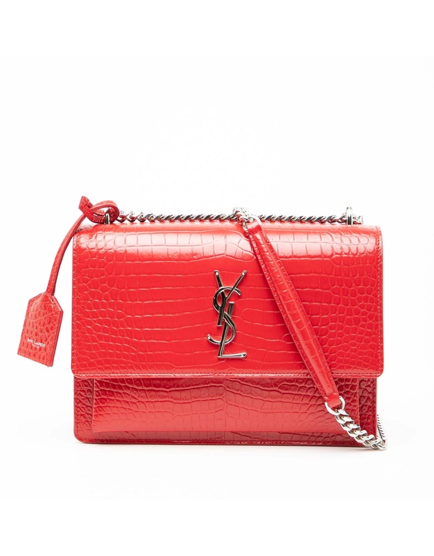Pre-Loved by Azura Reborn - Pre-Loved Medium Croc Embossed Monogram Sunset Bag