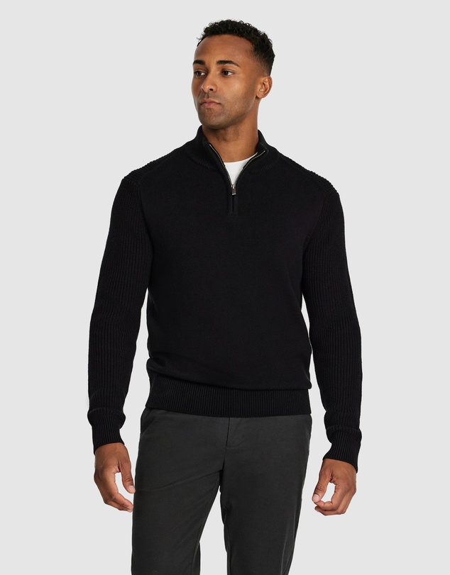 Tarocash - Jaxley Zip Neck Knit
