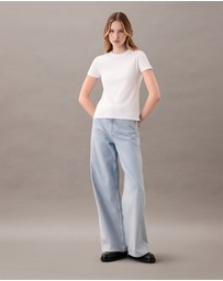 Calvin Klein - Supima Cotton Emblem Logo Baby Tee