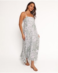 Petal & Pup - Kelsie Midi Dress - Sage Print